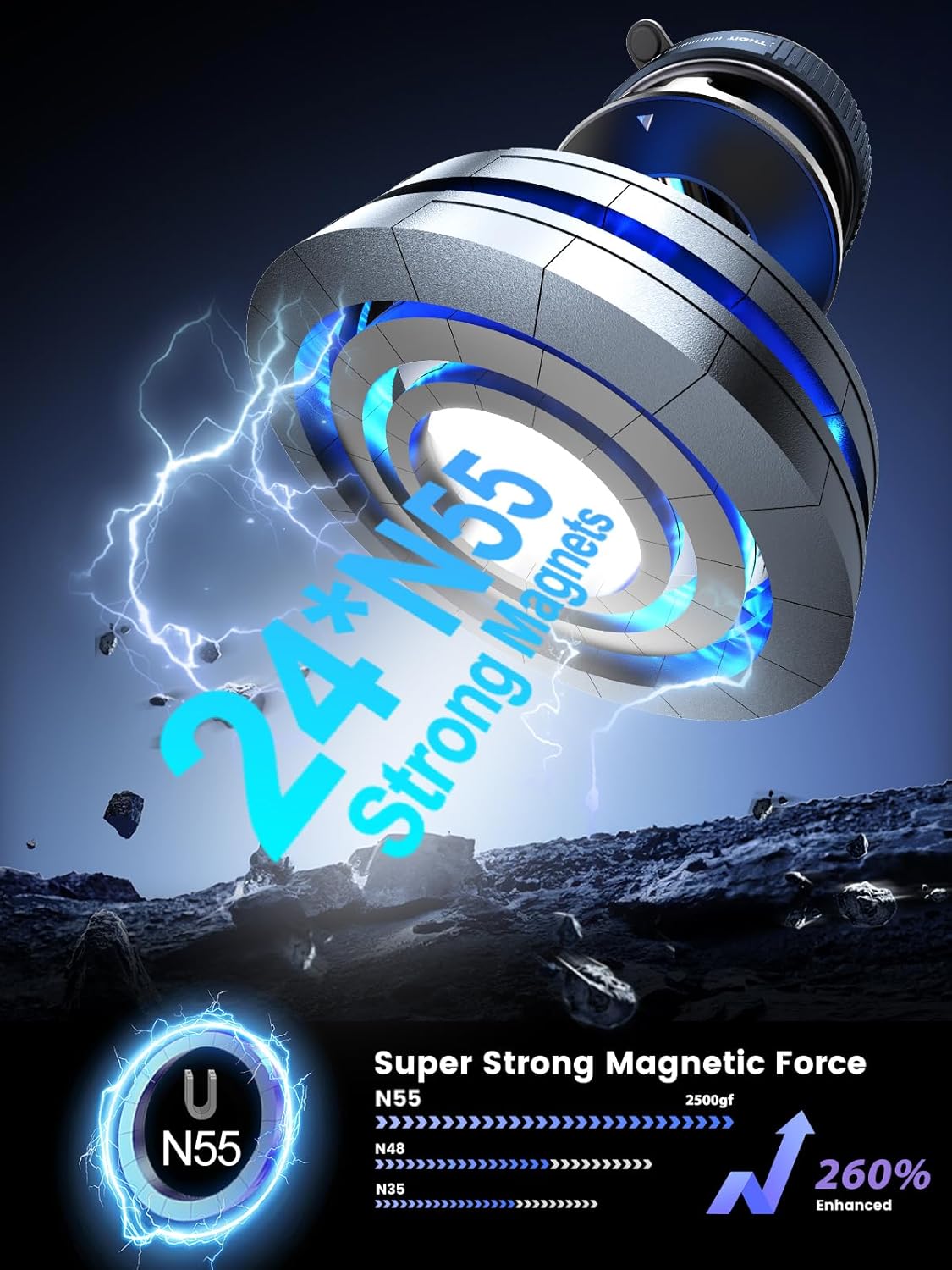 HoldSonic™ Magnetic Vacuum Phone Mount