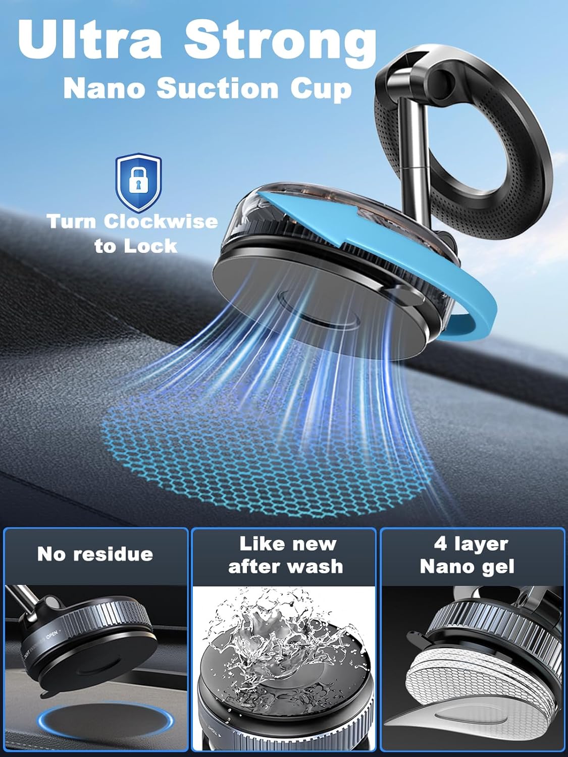 HoldSonic™ Magnetic Vacuum Phone Mount