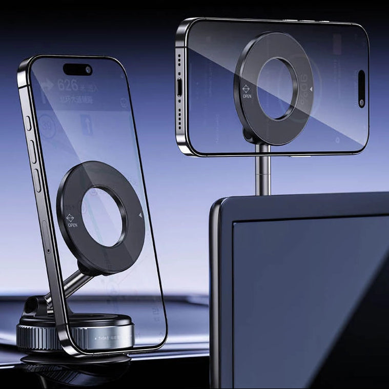 HOLDSONIC Car Mount Vacuum Magnetic Holder Foldable Strong Suction Stand for Cell Phone