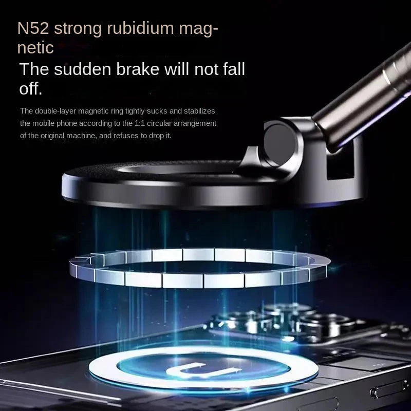 HOLDSONIC Car Mount Vacuum Magnetic Holder Foldable Strong Suction Stand for Cell Phone
